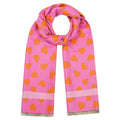 Happy hearts sjaal | Oranje en Roze - wonder & melon - wonder & melon