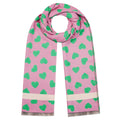 Happy hearts sjaal | Roze en groen - wonder & melon - wonder & melon