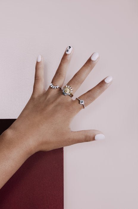 Magique gold or silverplated ring kroon transparant - All the luck in the world - wonder & melon