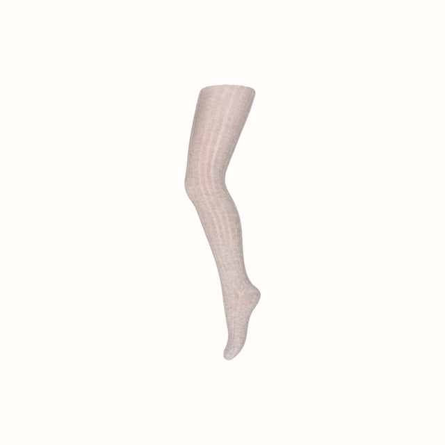 Mp Cotton rib tights Light Brown Melange - MP Denmark - wonder & melon