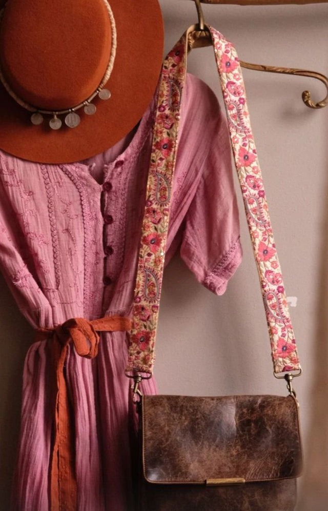 Phone / Bag / Camera strap Beige en Roze | La N'atelier - La N'atelier - wonder & melon