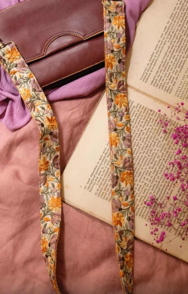 Phone / Bag / Camera strap Lila en Geel | La N'atelier - La N'atelier - wonder & melon