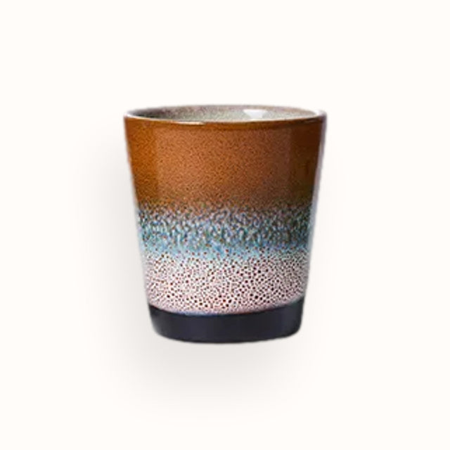 Ristretto mok bruin met blauw HK - HKliving - wonder & melon