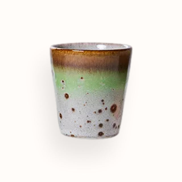 Ristretto mok groen met wit en blauw HK - HKliving - wonder & melon