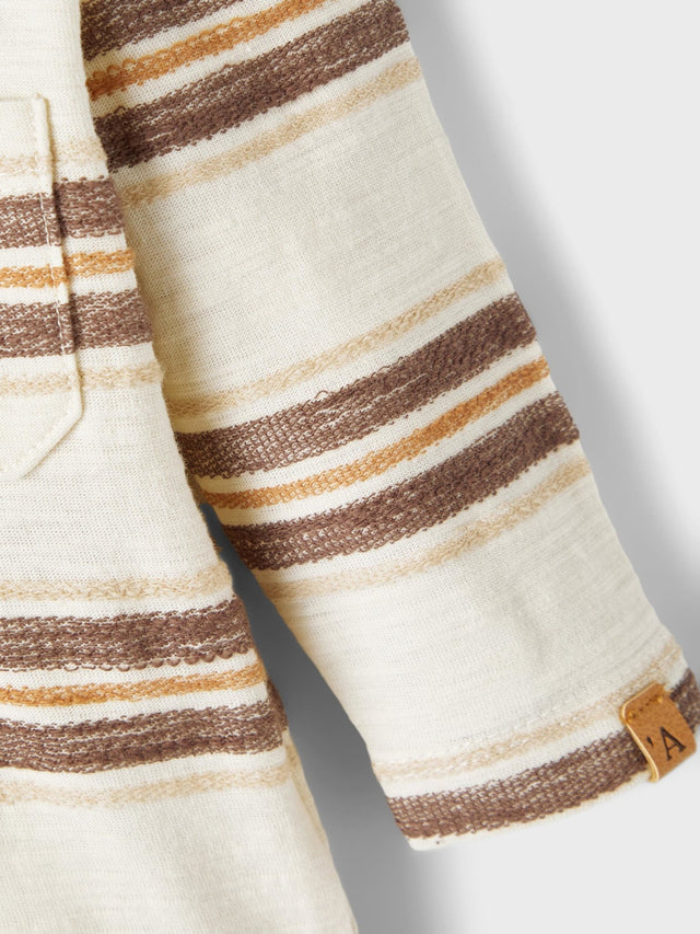 Romper streep met zakje Turtledove - Lil' Atelier - wonder & melon