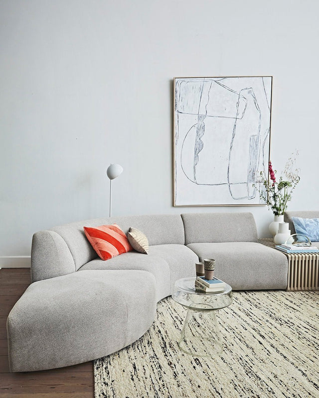 Velvet gestreept kussen red/pink - HKliving - wonder & melon