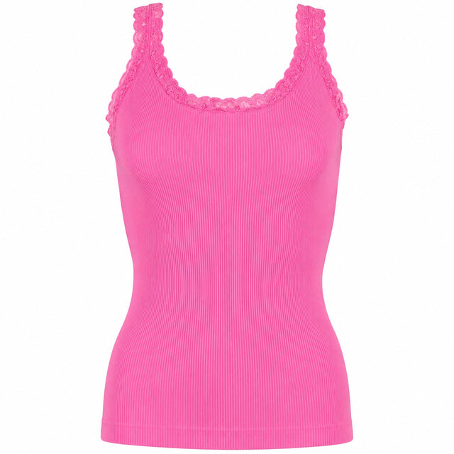 Frida Rib Top | Flamingo