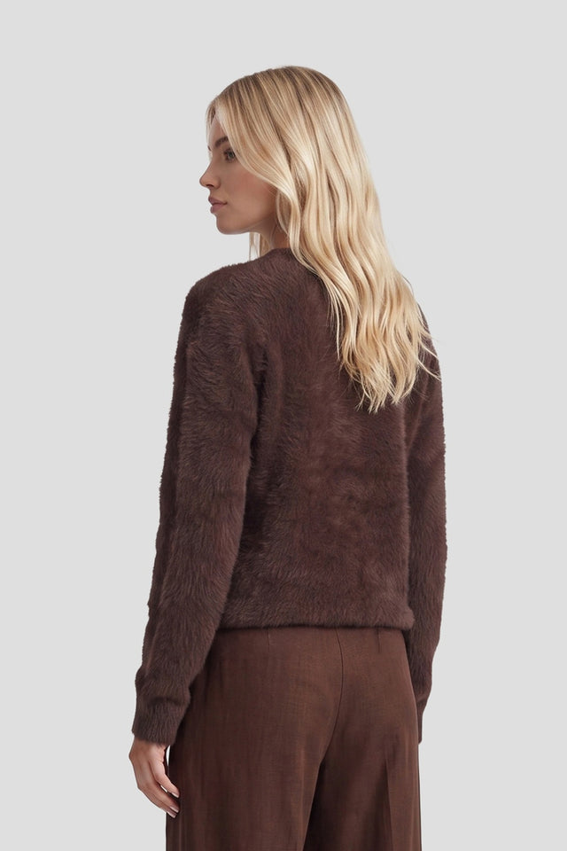 Fluresk | islene knit sweater | Dark brown