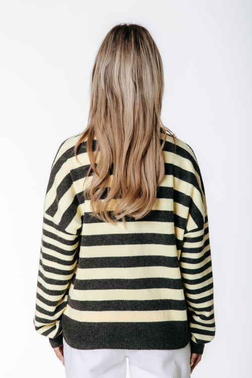 Colourful Rebel | Linsey striped fluffy knitted sweater