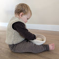 Alwero baby vest Lulu Light Sand Brown detail