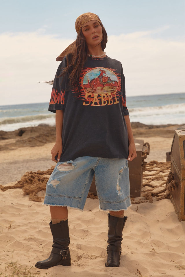 SABBI | The Flaming Cowboy tee | Black