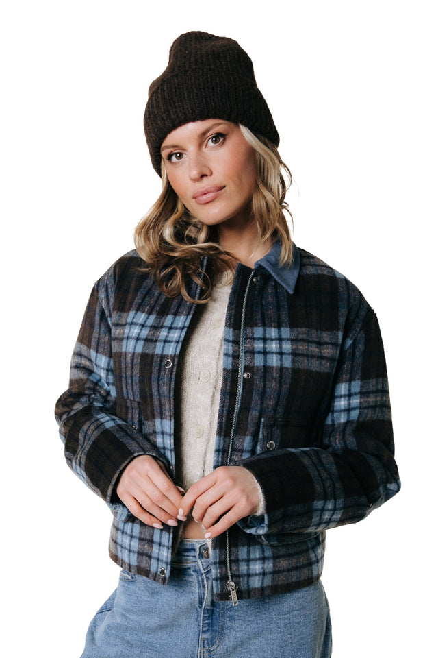 Colourful rebel | Malou Brushed Check Coach Jacket