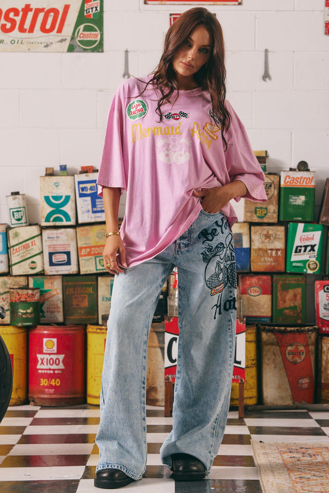 SABBI | The Mermaid Racing Denim Jeans