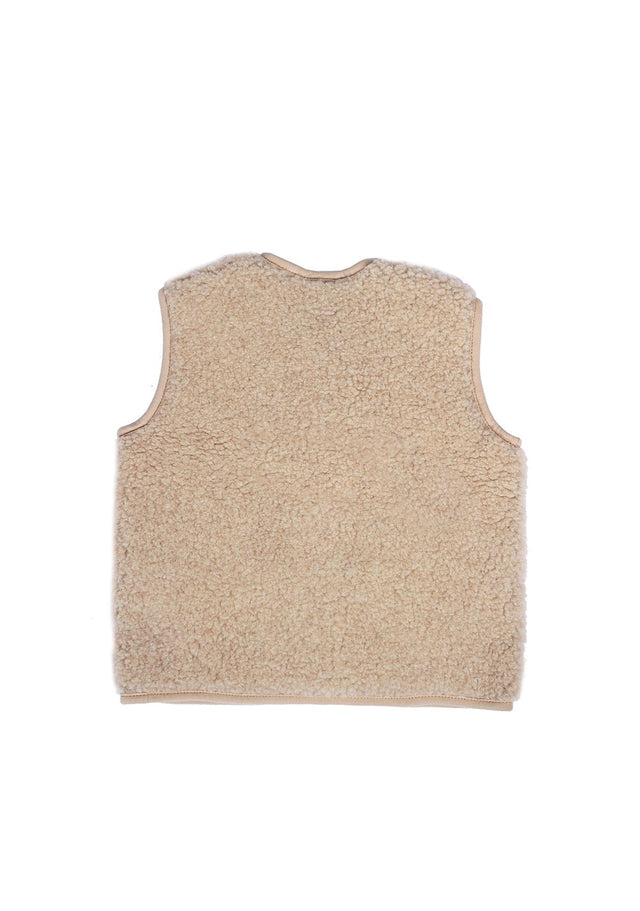 Alwero bodywarmer Tyb Light Junior Sand Brown detail