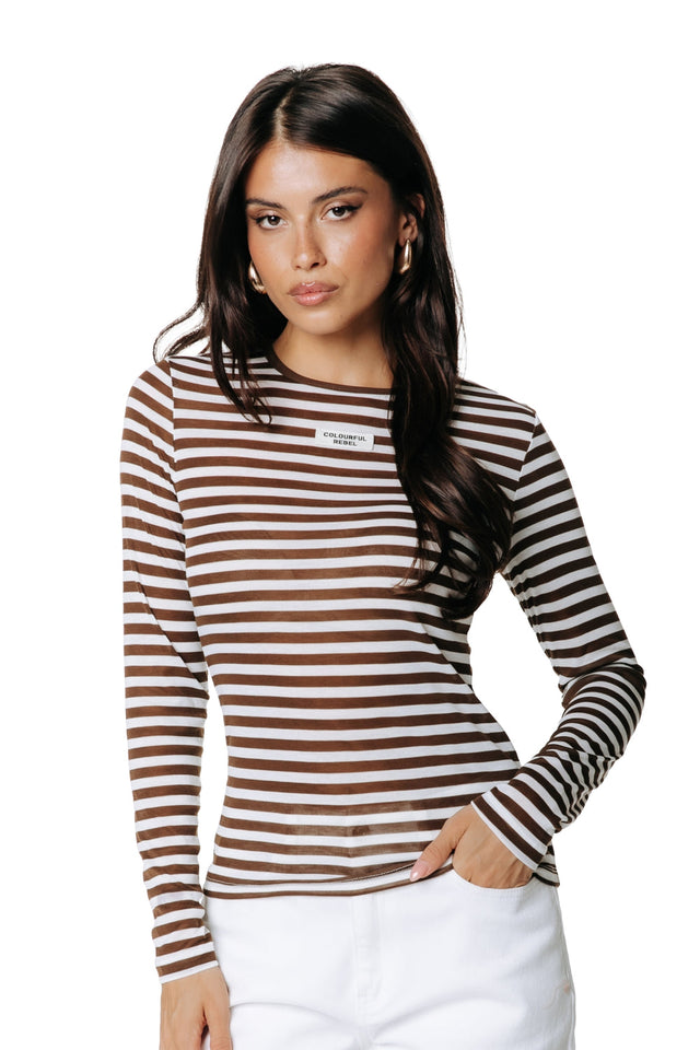 Colourful rebel | Juna Stripe Roundneck Top