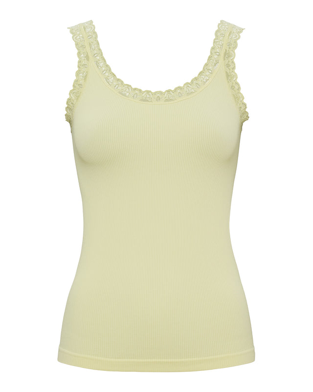Frida Rib Top | Crema | Butter Yellow