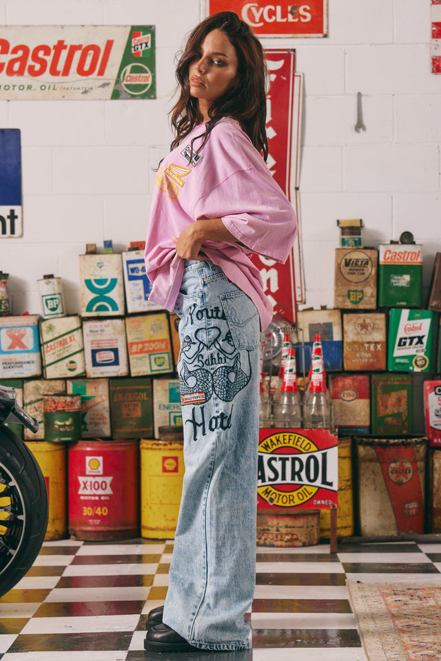 SABBI | The Mermaid Racing Denim Jeans