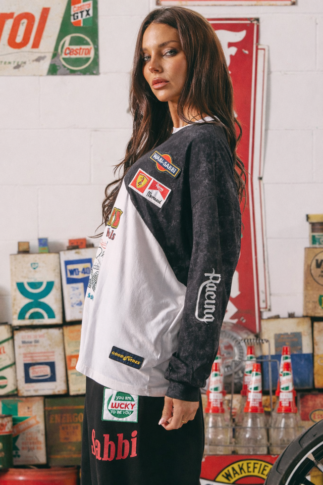 SABBI | Long Sleeve Mermaid Racing Tee | Black