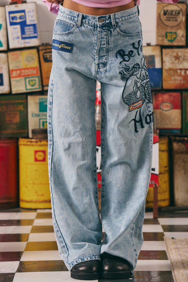 SABBI | The Mermaid Racing Denim Jeans