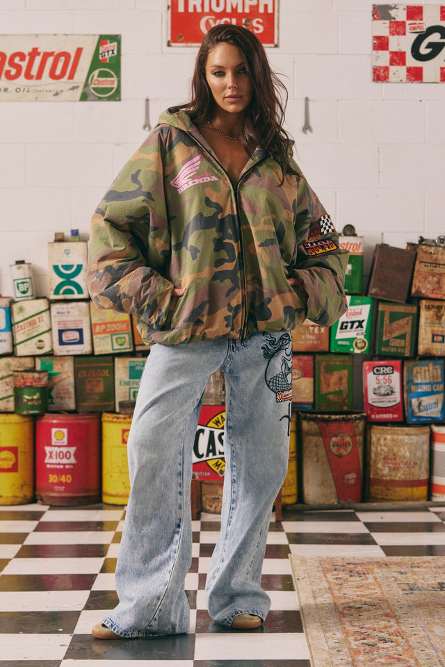 SABBI | The Be Kind Bomber Jacket | Camo