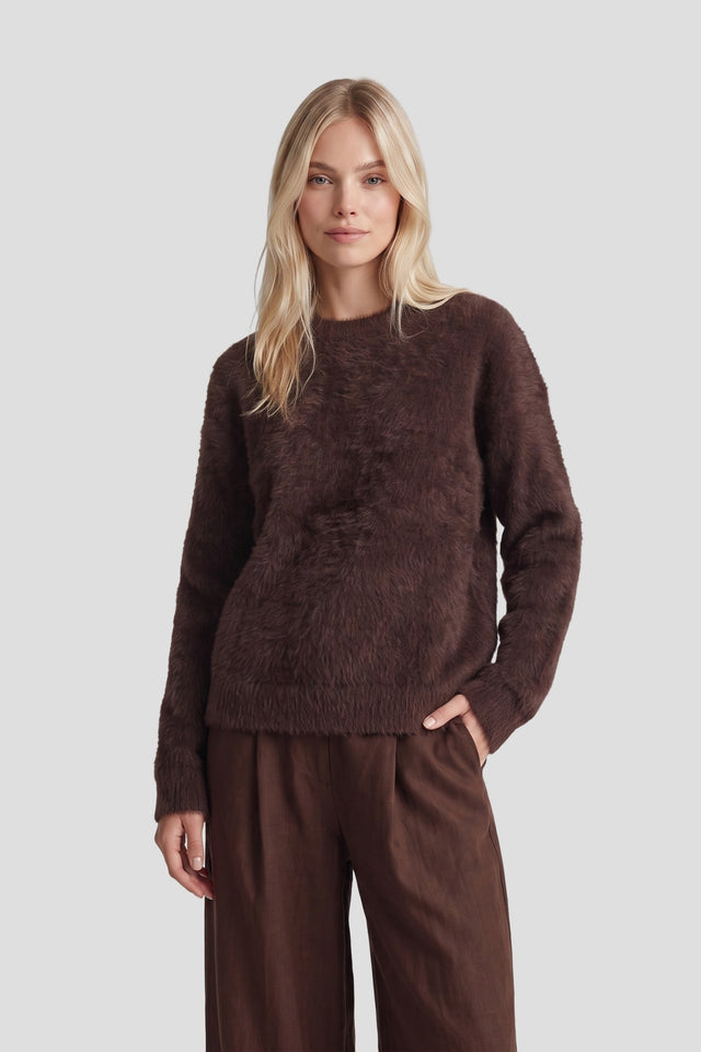 Fluresk | islene knit sweater | Dark brown