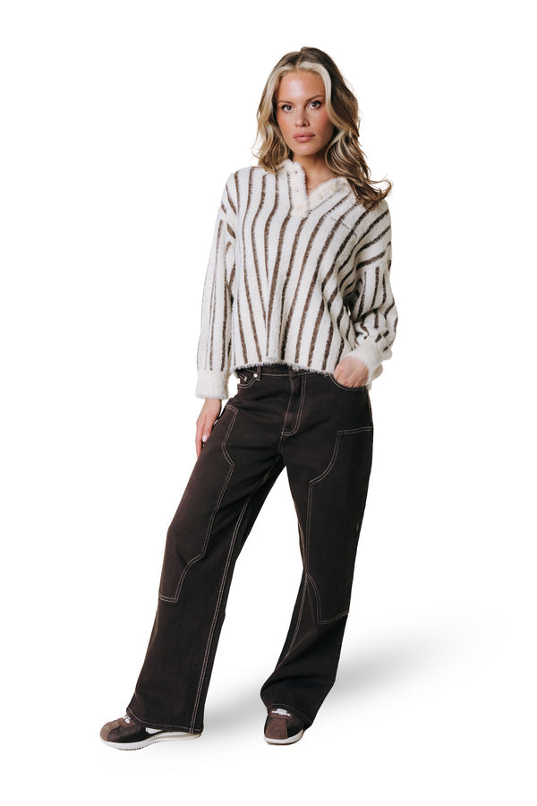 BOBBI STRIPE KNITTED LONGSLEEVE | Colourful rebel