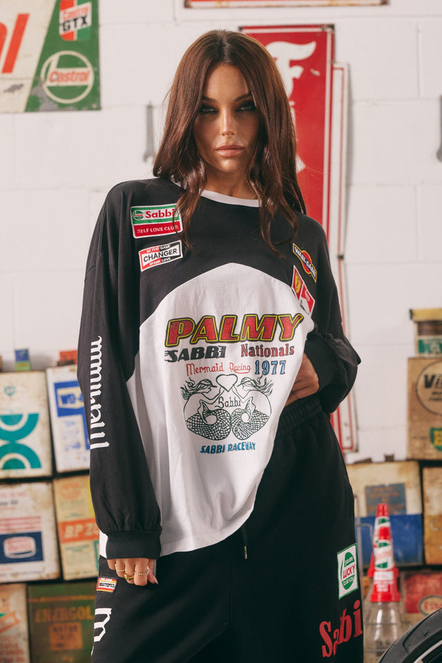 SABBI | Long Sleeve Mermaid Racing Tee | Black