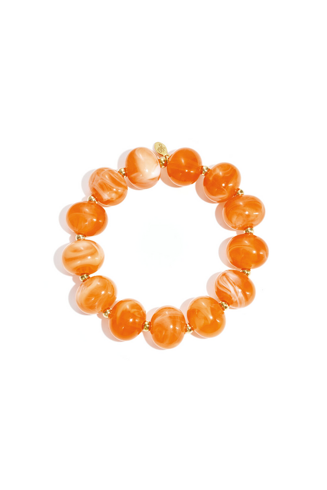 Kralen armband | ronde kralen | Oranje