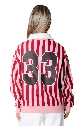 BASEBALL CONTRAST COLLAR SWEAT | Colourful rebel