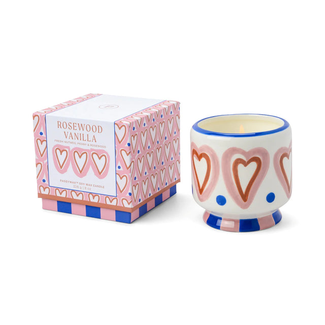 A dopo Hearts ceramic kaars | Rosewood Vanilla | Paddywax