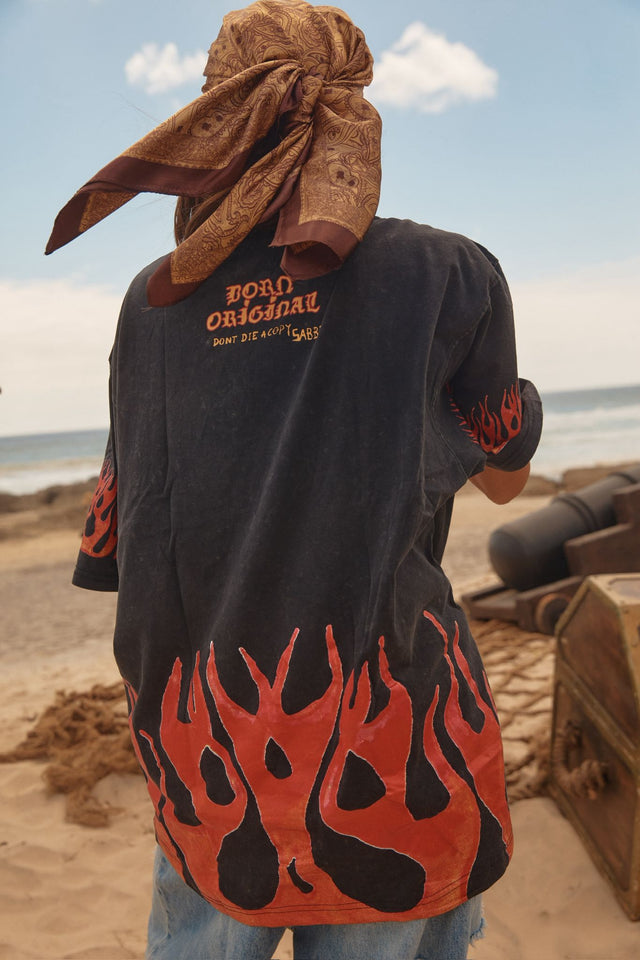 SABBI | The Flaming Cowboy tee | Black