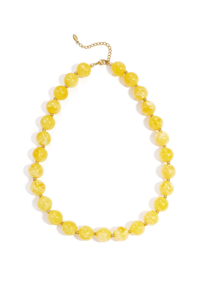 Kralen ketting | Gouden kraaltjes | yellow