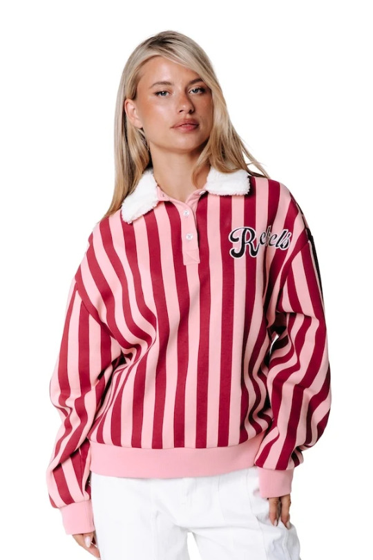 BASEBALL CONTRAST COLLAR SWEAT | Colourful rebel