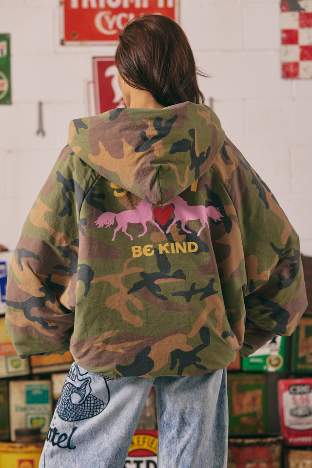 SABBI | The Be Kind Bomber Jacket | Camo