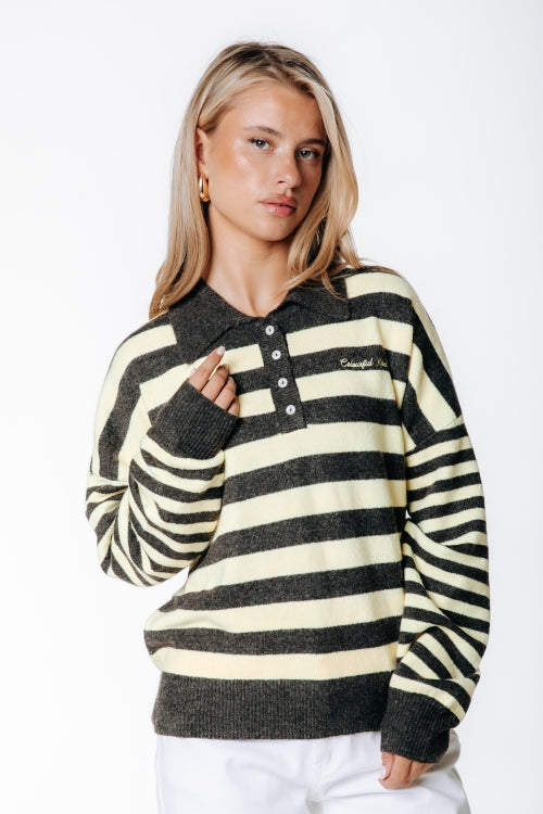 Colourful Rebel | Linsey striped fluffy knitted sweater