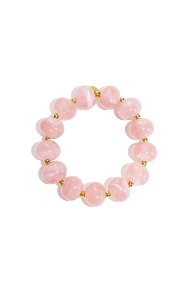 Kralen armband | ronde kralen | Pink