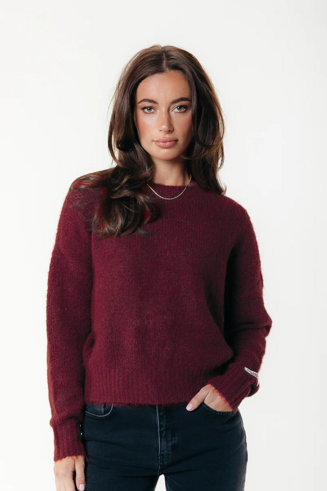 Olivia Crewneck Knitted Sweater | Colourful Rebel