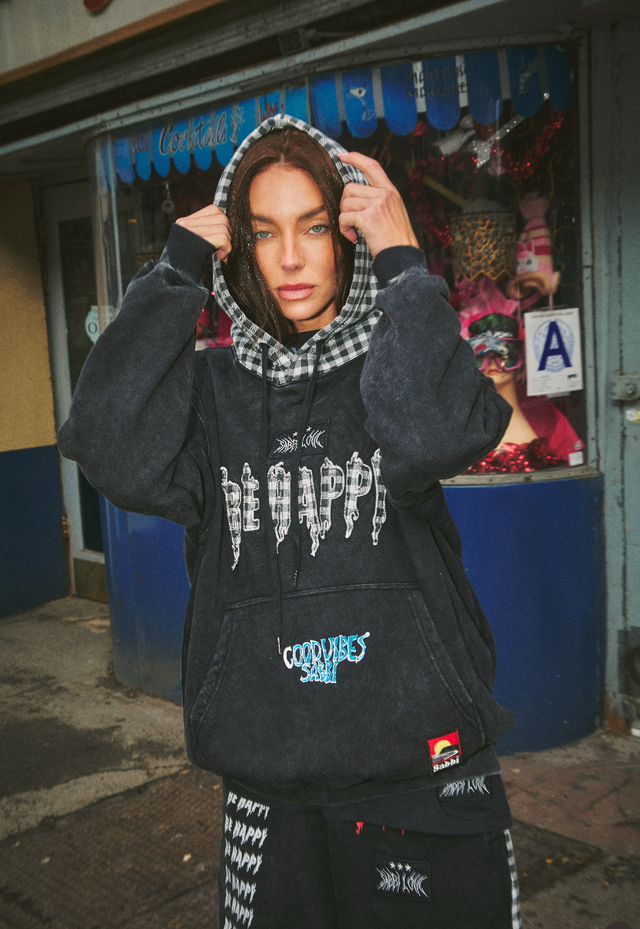 SABBI | Be Happy Gingham Hoodie