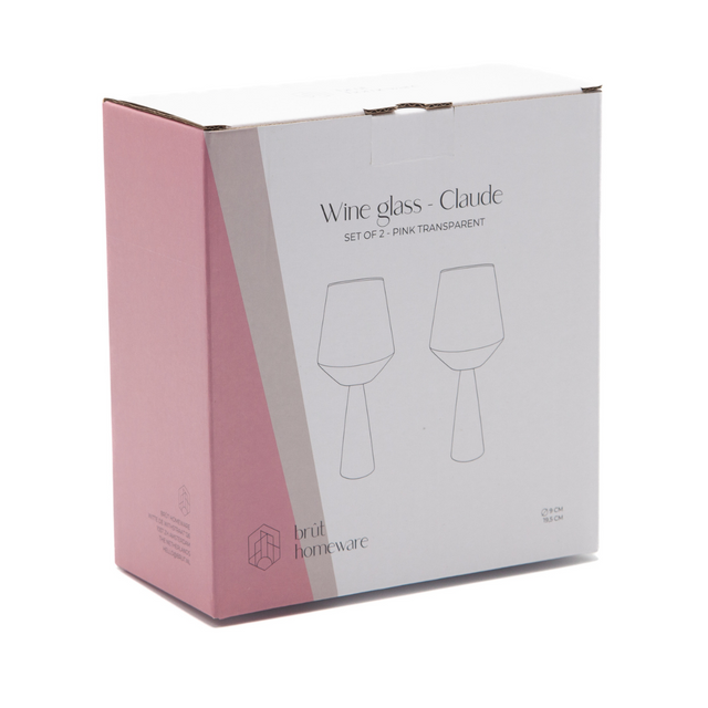 Claude wijnglas roze van bovenaf