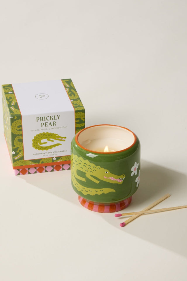 A dopo Crocodile ceramic kaars | Prickley Pear | Paddywax - paddywax - wonder & melon