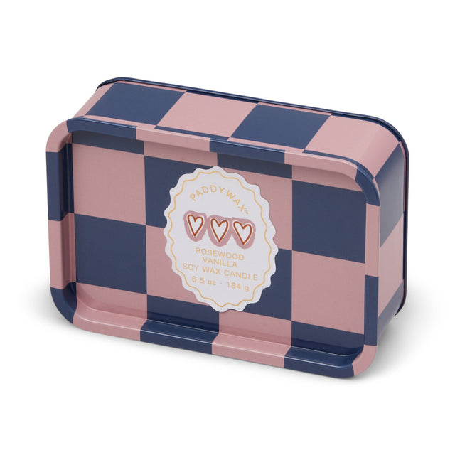 A Dopo Hart Print Geurkaars in Blik | Rosewood Vanilla Geurkaars | Paddywax - paddywax - wonder & melon