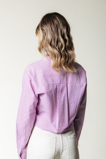 Aliya Stripe Boxy Blouse | Orchid Pink - Colourful Rebel - wonder & melon