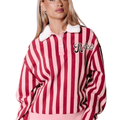 BASEBALL CONTRAST COLLAR SWEAT | Colourful rebel - Colourful Rebel - wonder & melon