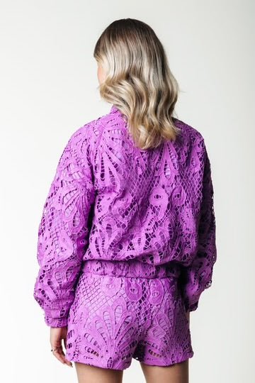 Bente Lace Bomber Jacket | Pink - Colourful Rebel - wonder & melon