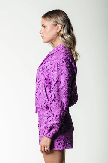 Bente Lace Bomber Jacket | Pink - Colourful Rebel - wonder & melon