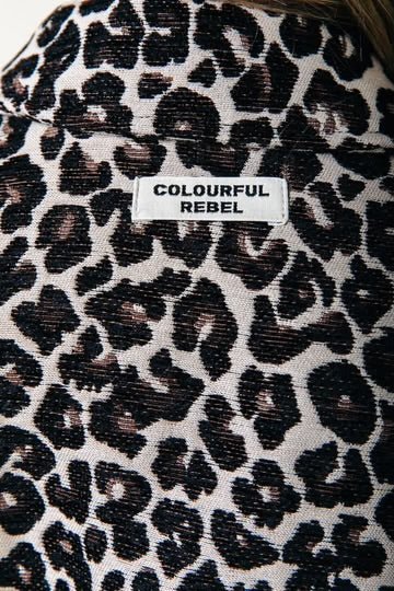 Bente Leopard Jacquard Jacket - Colourful Rebel - wonder & melon