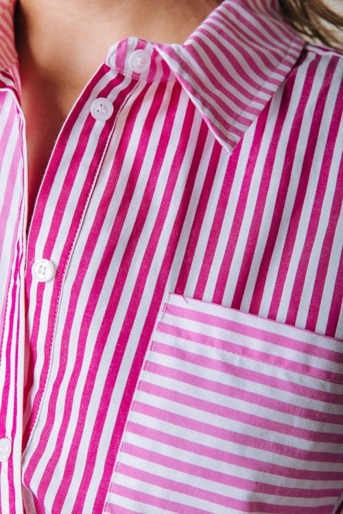 Blouse | Roze | Gestreept | Colourful rebel - Colourful Rebel - wonder & melon
