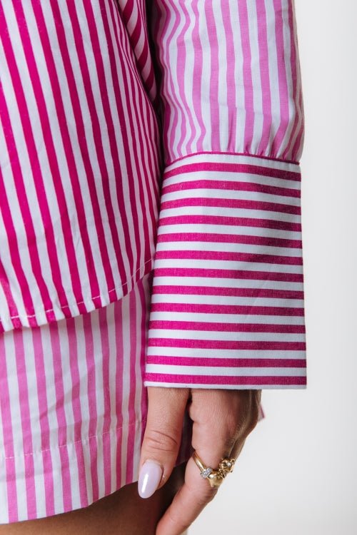 Blouse | Roze | Gestreept | Colourful rebel - Colourful Rebel - wonder & melon