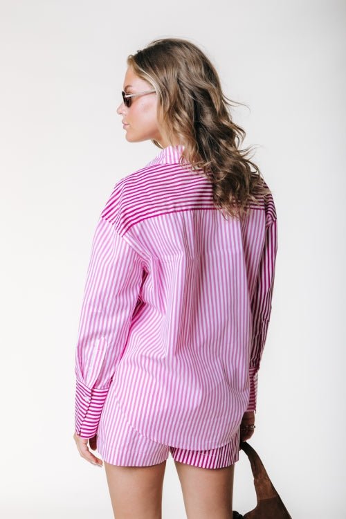Blouse | Roze | Gestreept | Colourful rebel - Colourful Rebel - wonder & melon
