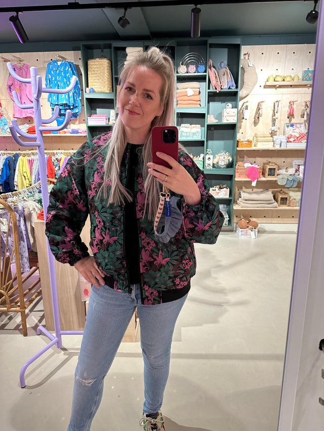 Bomber Jacket | Magenta Print - wonder & melon - wonder & melon